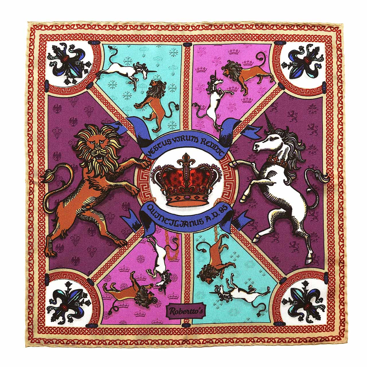 Leon et Equus Mauve Pocket Square