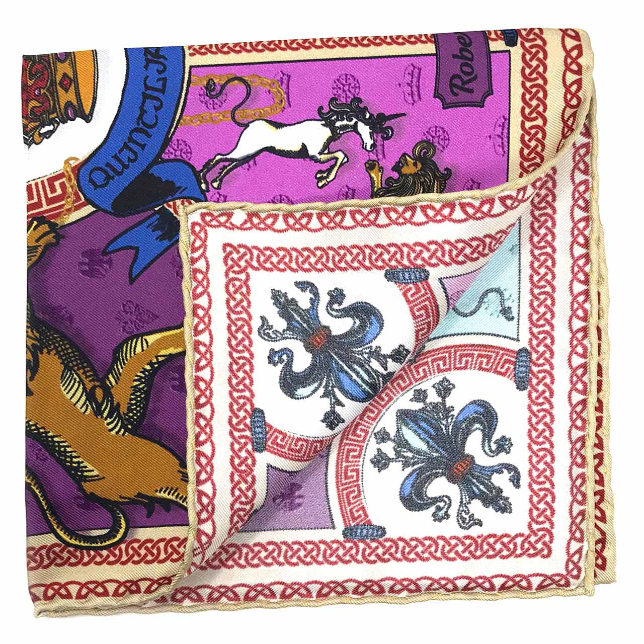 Leon et Equus Mauve Pocket Square