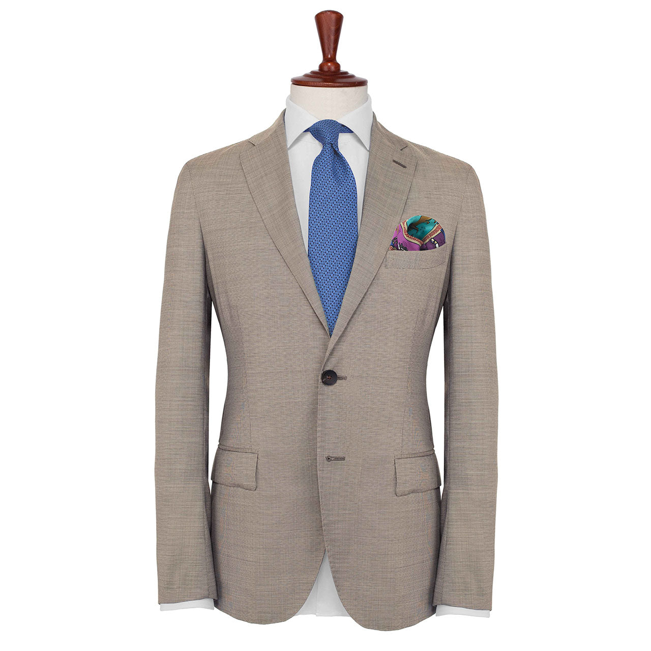 Leon et Equus Mauve Pocket Square