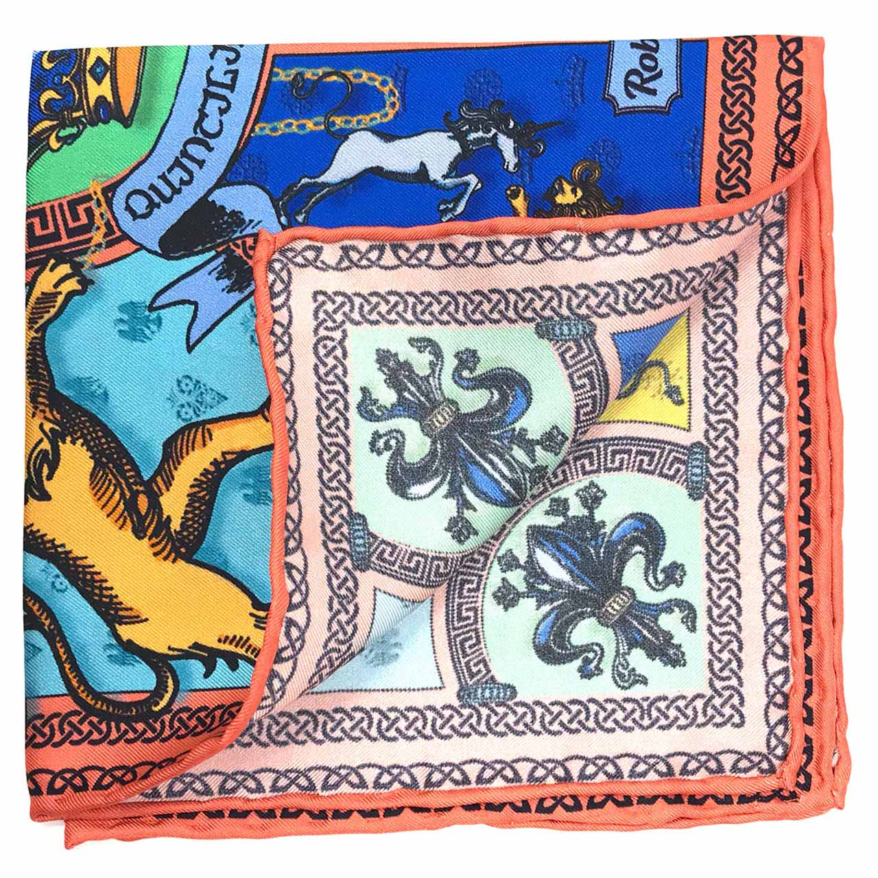 Leon et Equus Arctic Blue Pocket Square