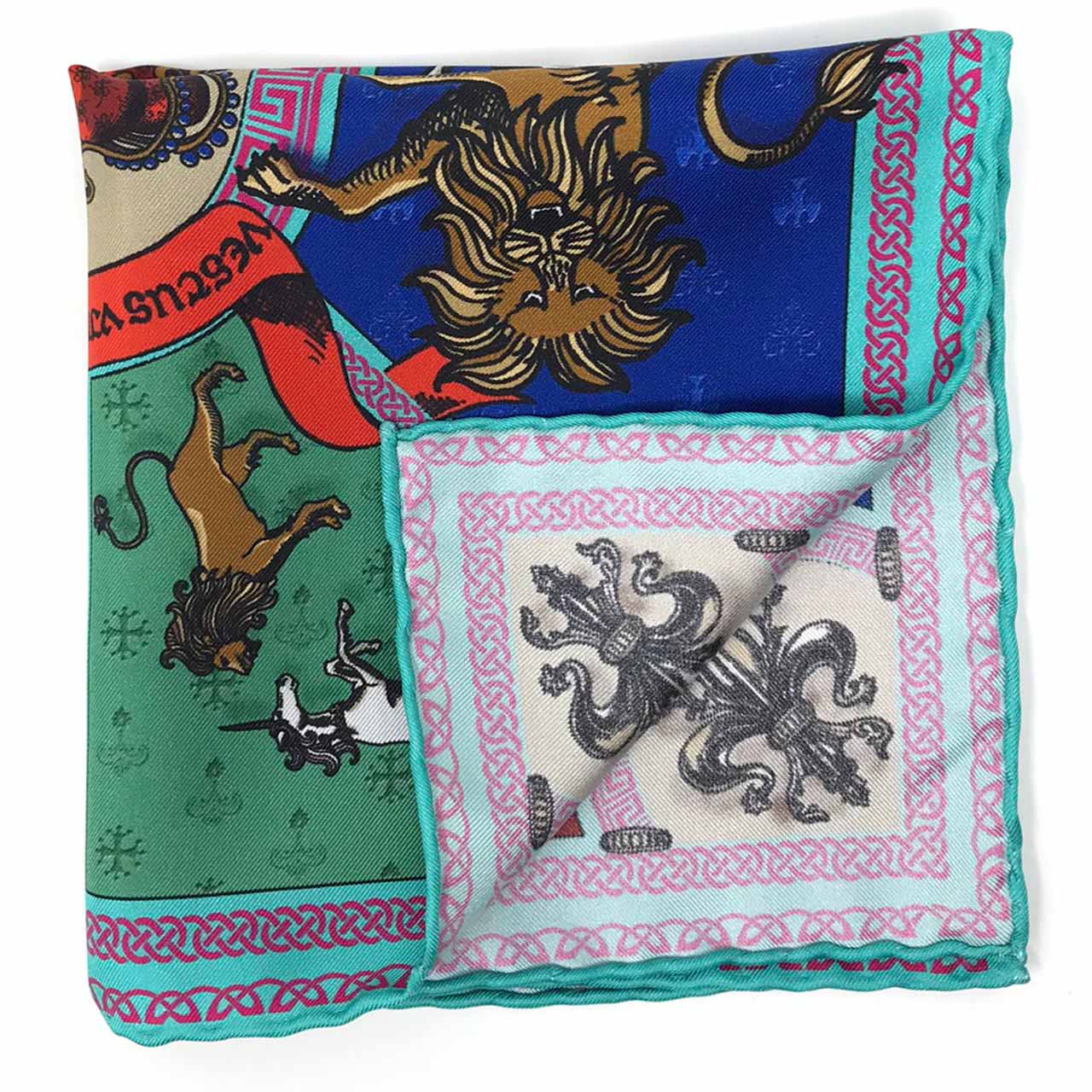 Leon et Equus Navy Blue Pocket Square