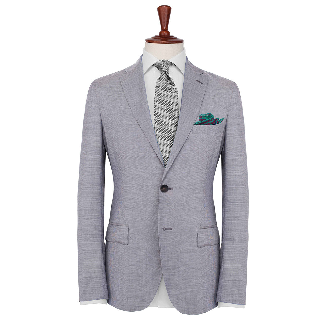 Leon et Equus Navy Blue Pocket Square