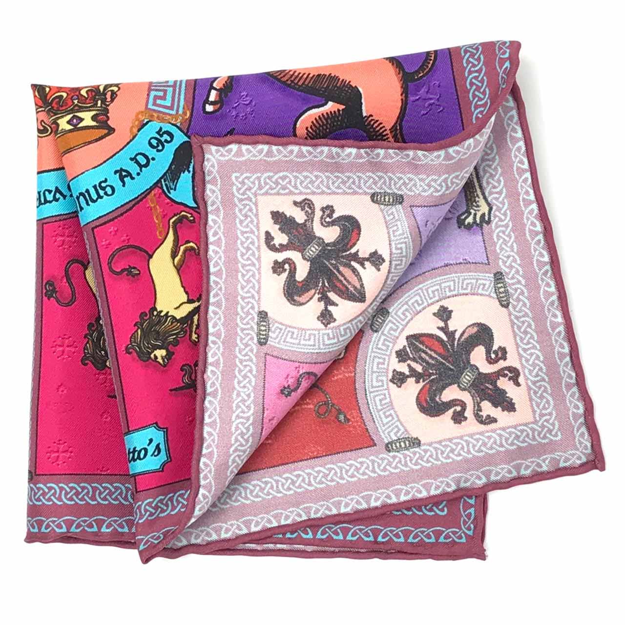 Leon et Equus Amethyst Purple Pocket Square