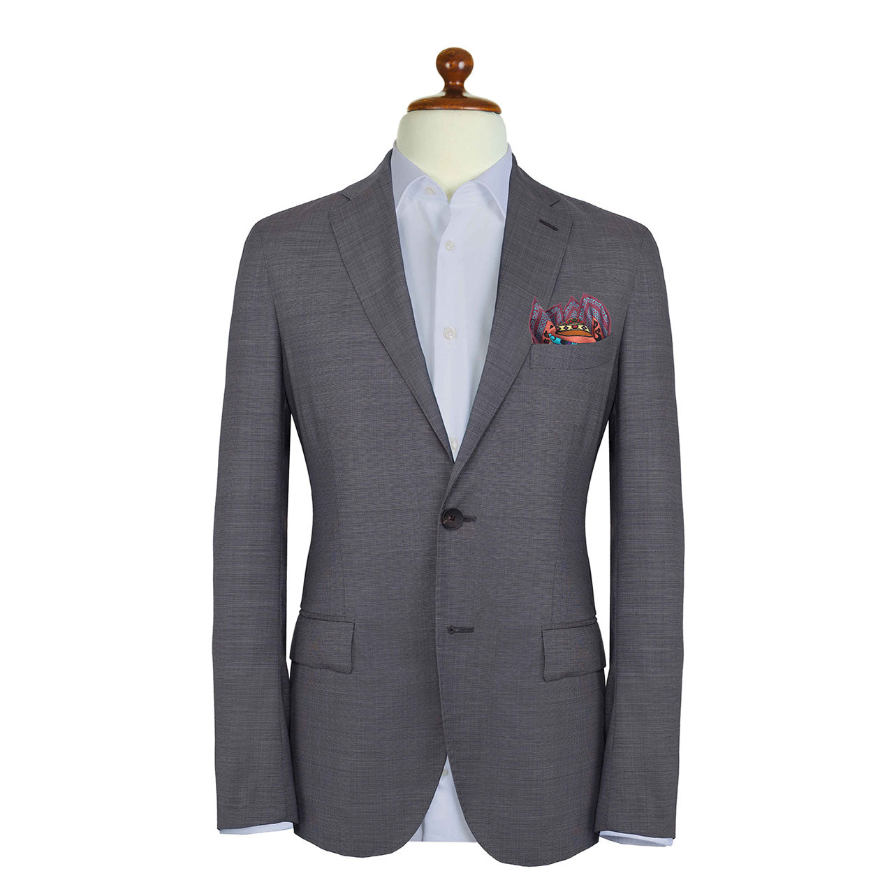 Leon et Equus Amethyst Purple Pocket Square