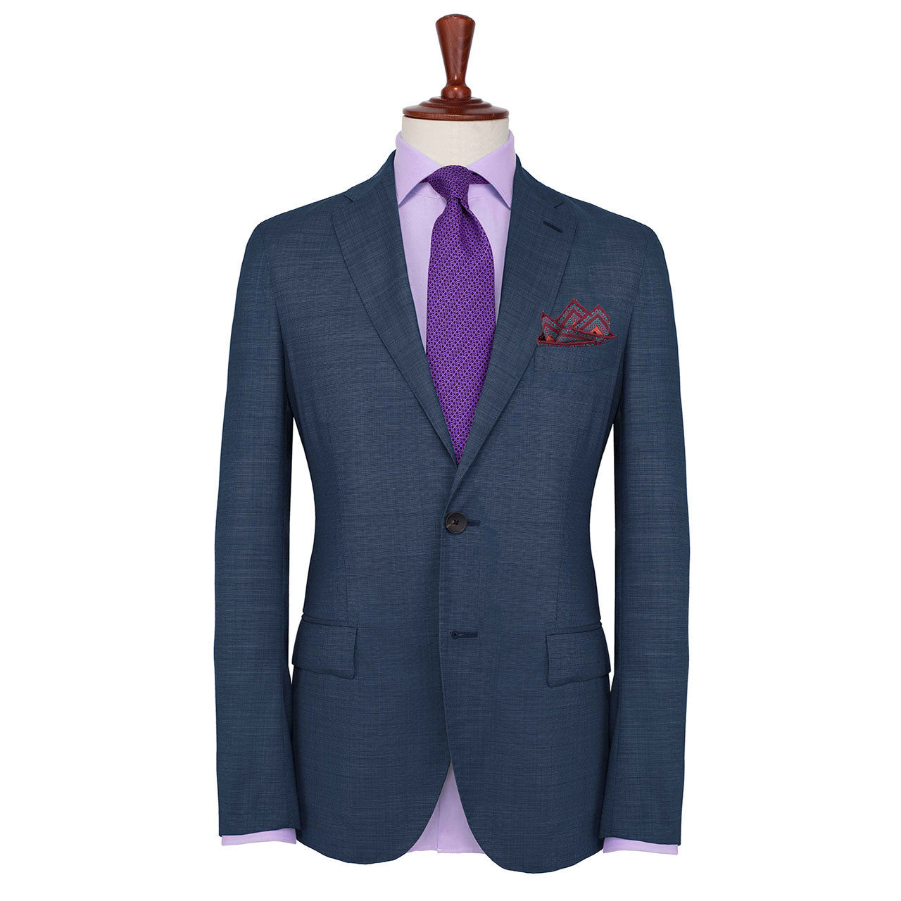Leon et Equus Amethyst Purple Pocket Square