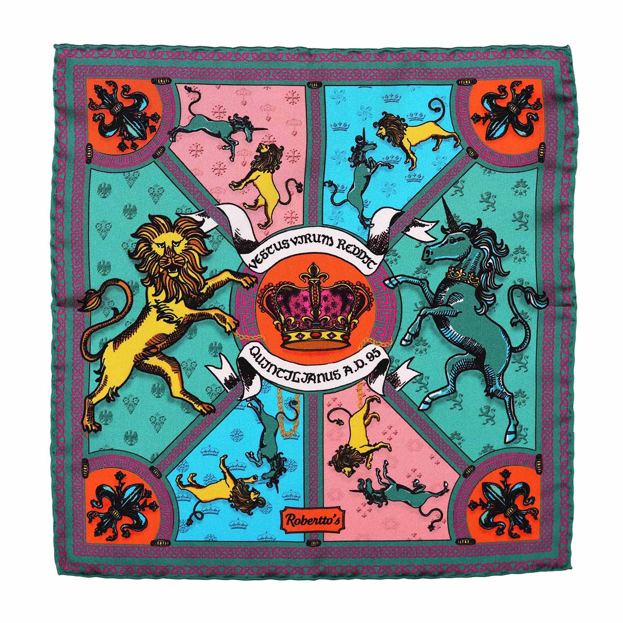 Leon et Equus Seafoam Green Pocket Square