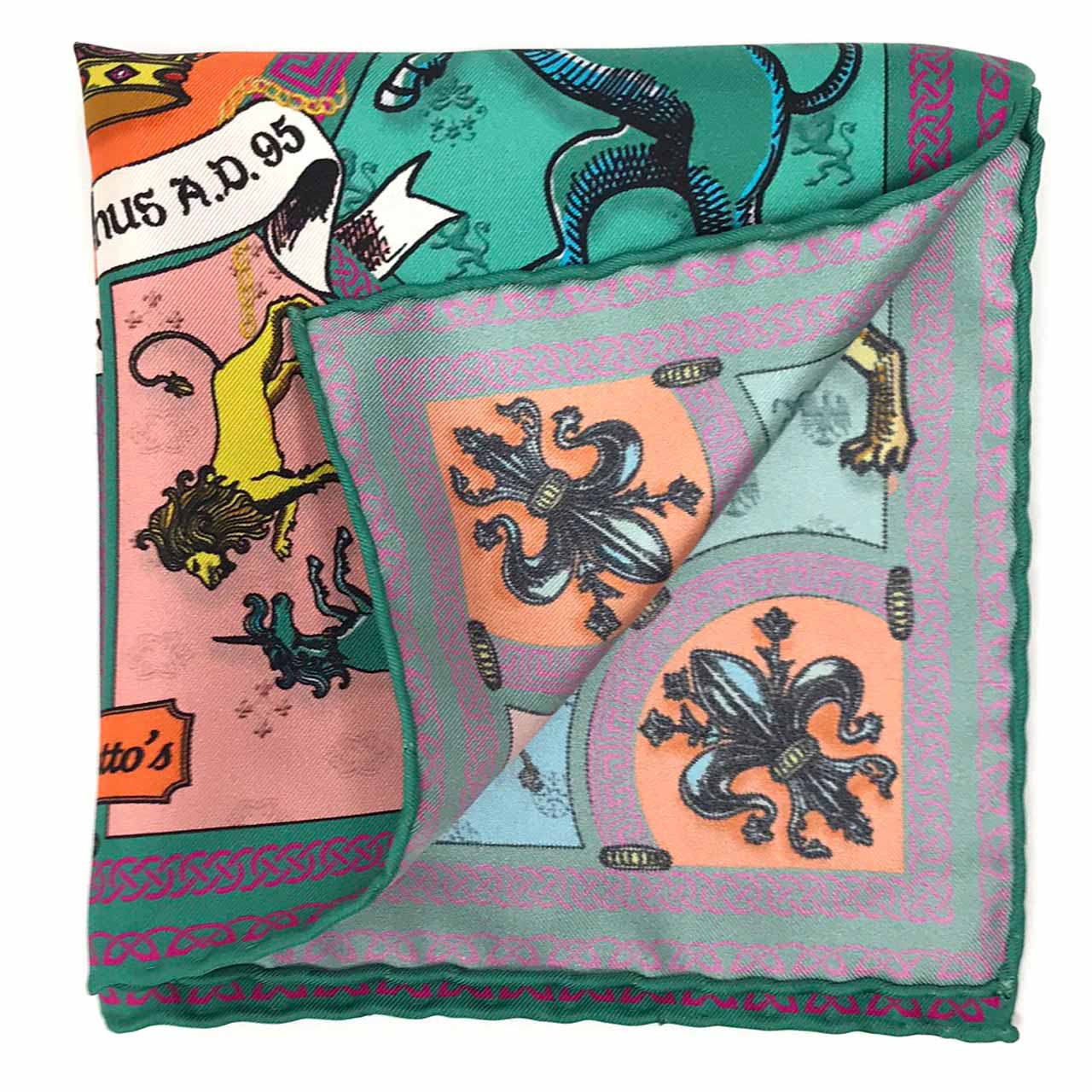 Leon et Equus Seafoam Green Pocket Square