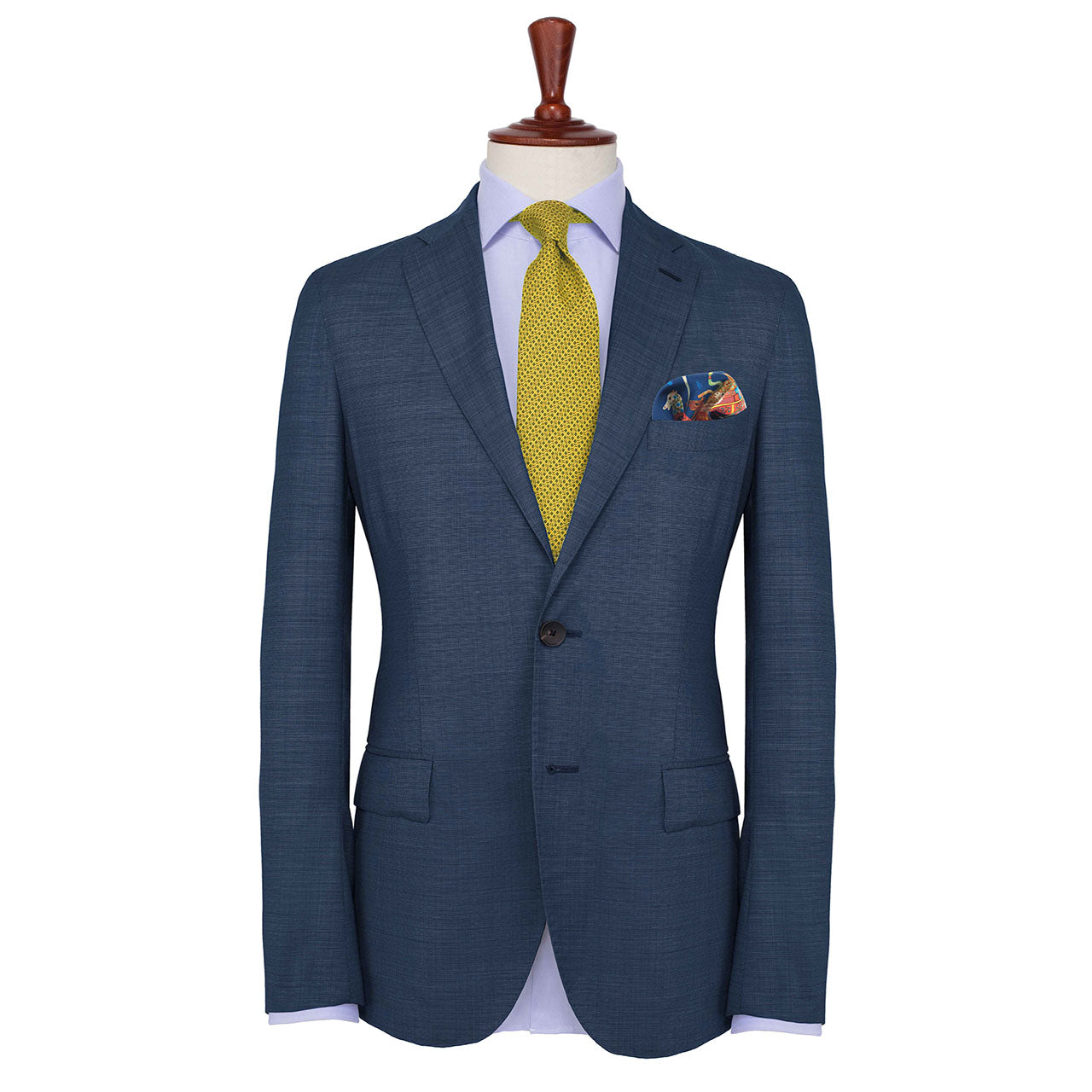 Battle of the Mughals Navy Blue Pocket Square