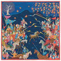 Battle of the Mughals Navy Blue Pocket Square
