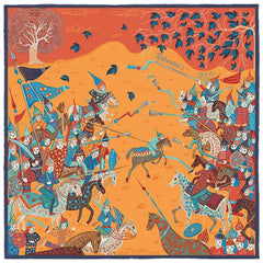Battle of the Mughals Mustard Yellow Pocket Square