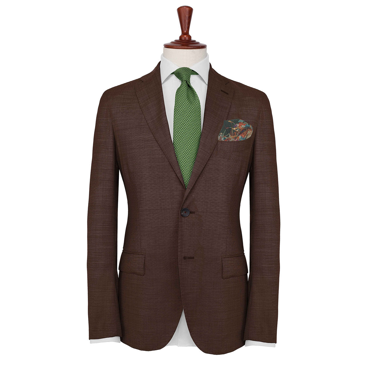 Battle of the Mughals Seaweed Green Pocket Square