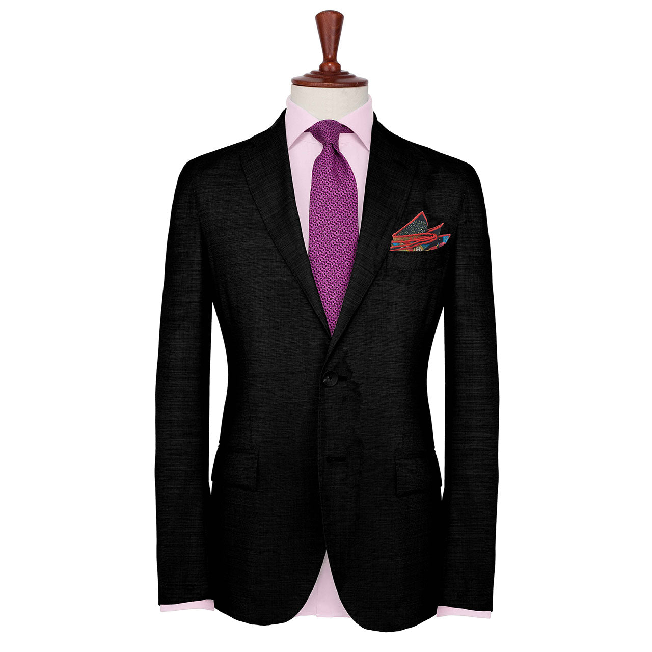 Battle of the Mughals Black Pocket Square