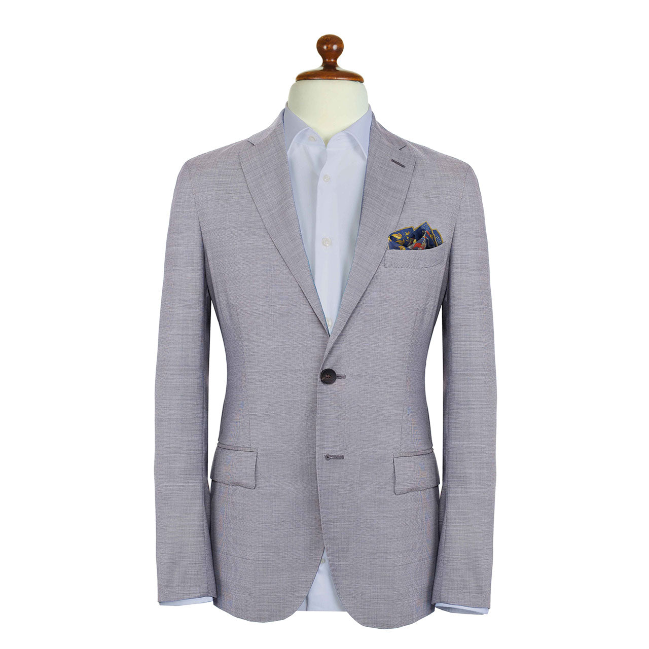 Battle of the Mughals Bluish Purple Pocket Square