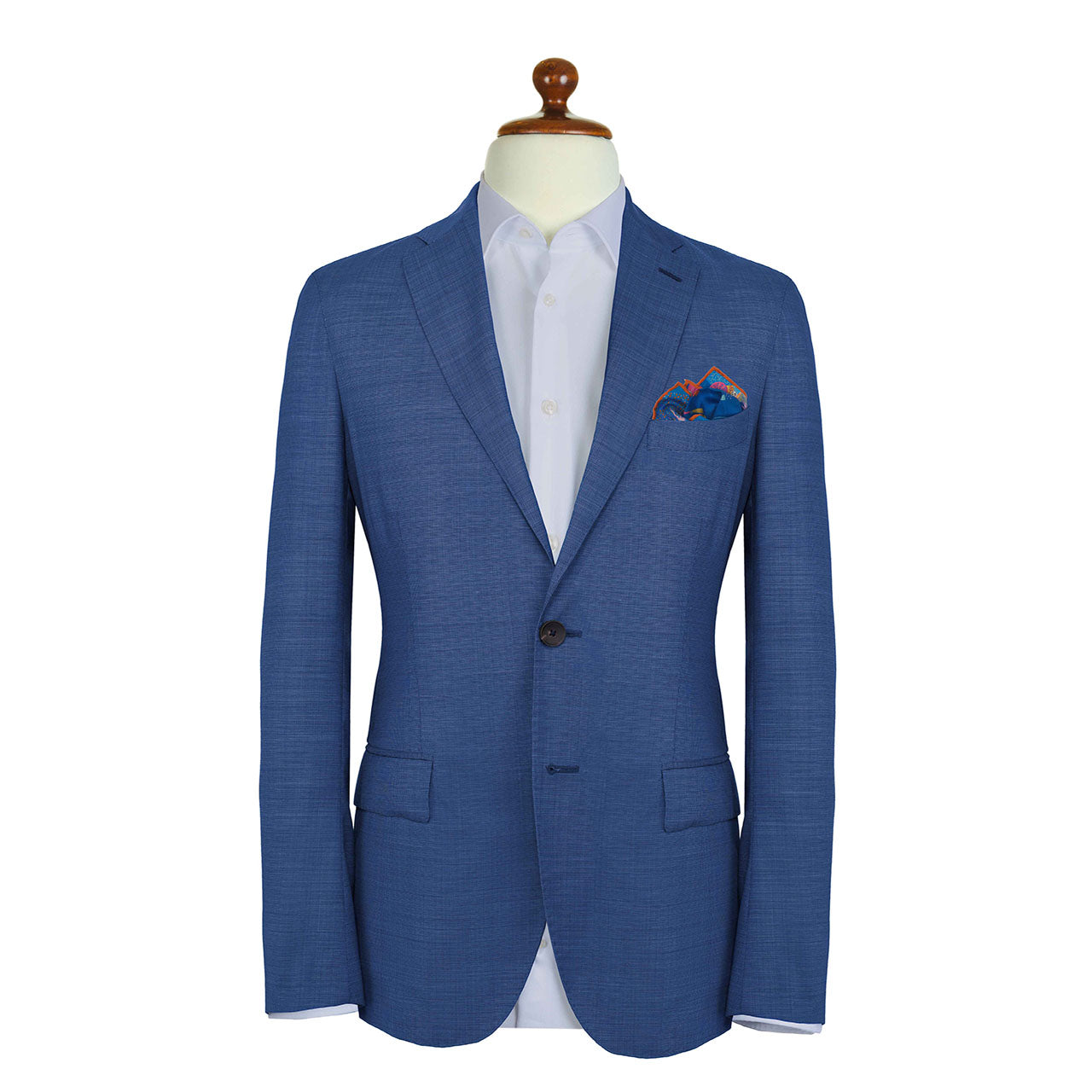Battle of the Mughals Deep Blue Pocket Square