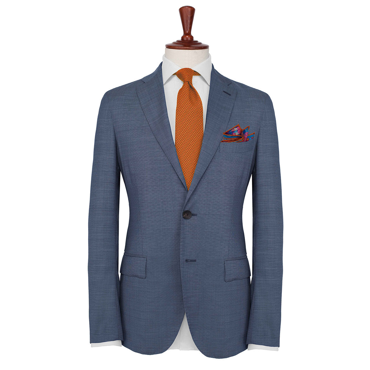 Battle of the Mughals Deep Blue Pocket Square