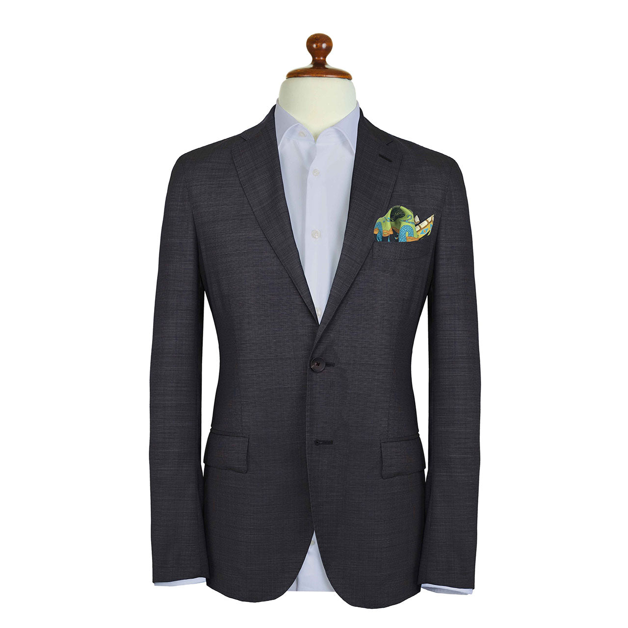 Serpentine Black Pocket Square