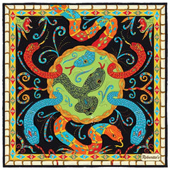 Serpentine Black Pocket Square