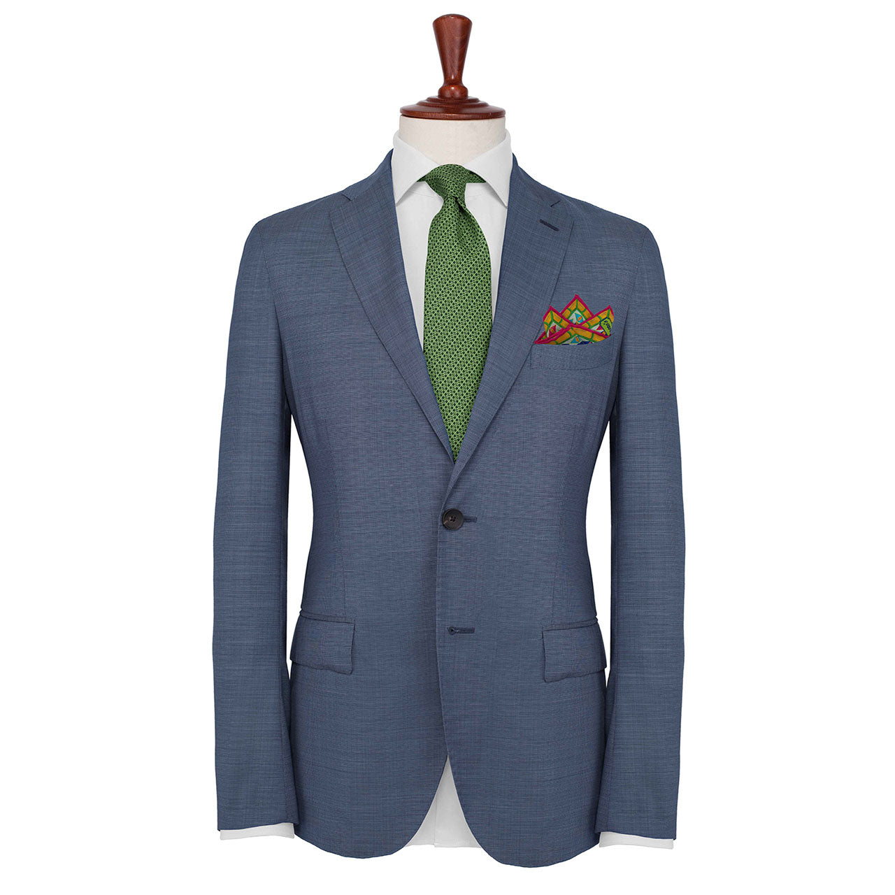 Serpentine Navy Blue Pocket Square