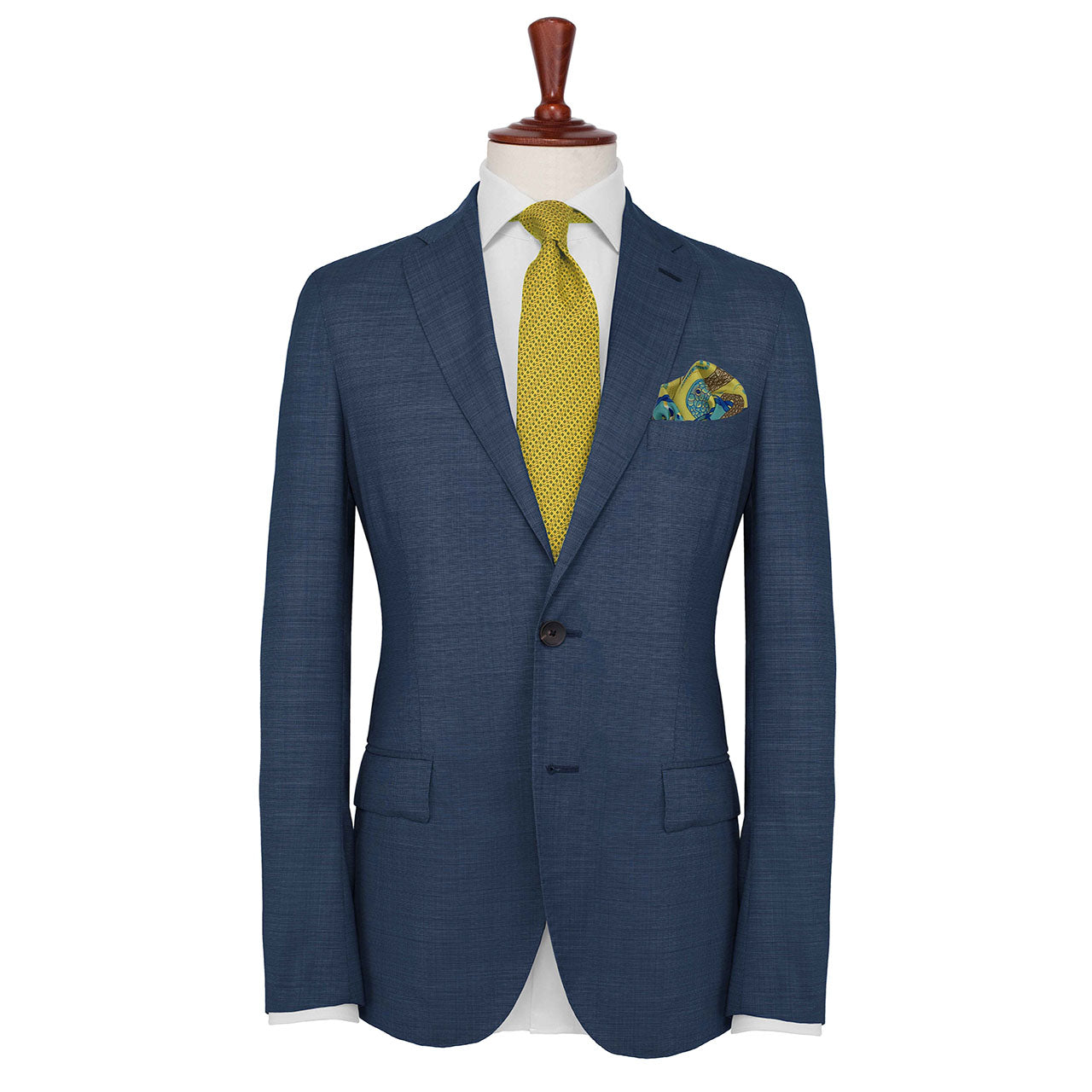 Serpentine Turquoise Blue Pocket Square