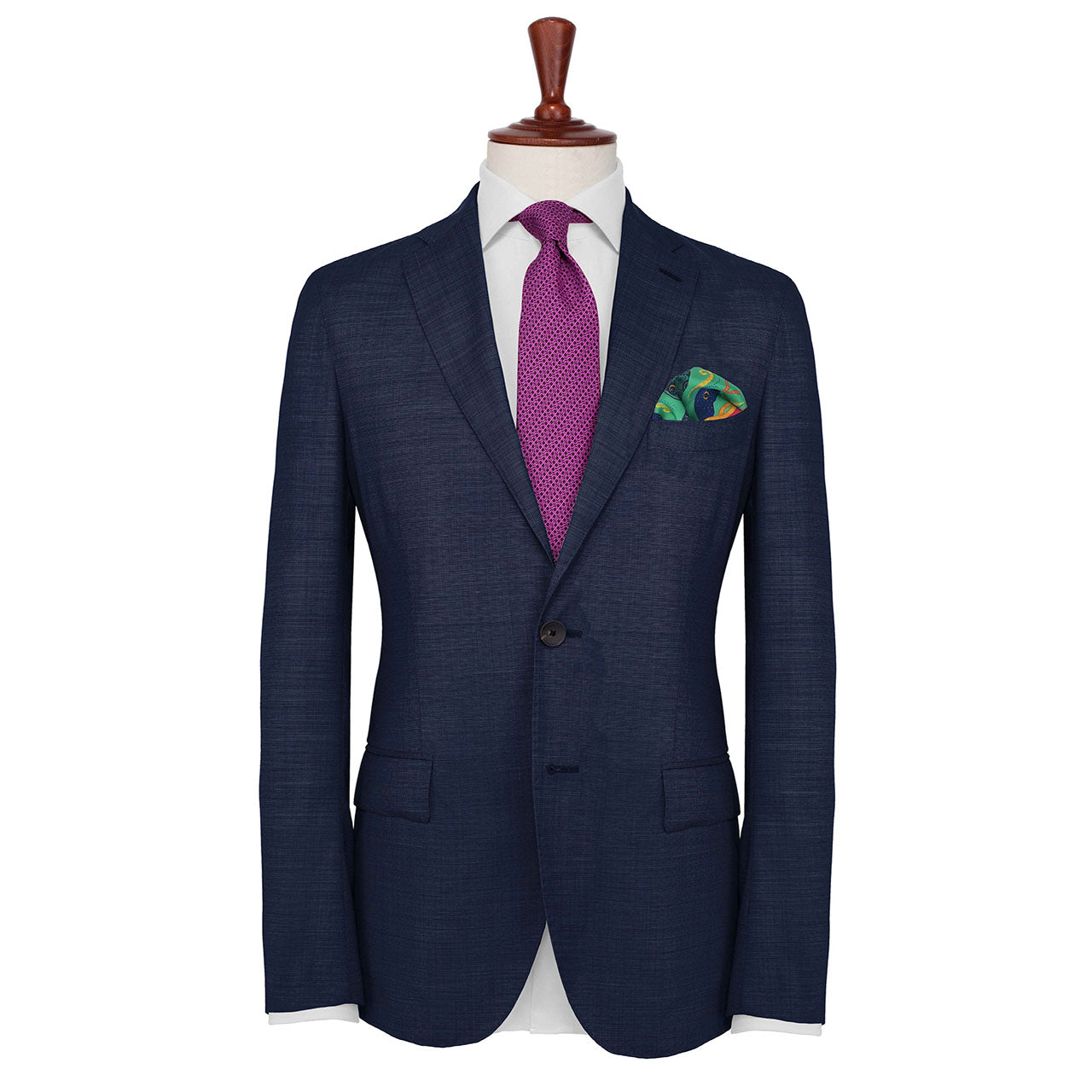 Serpentine Fuchsia Pocket Square