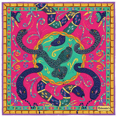 Serpentine Fuchsia Pocket Square