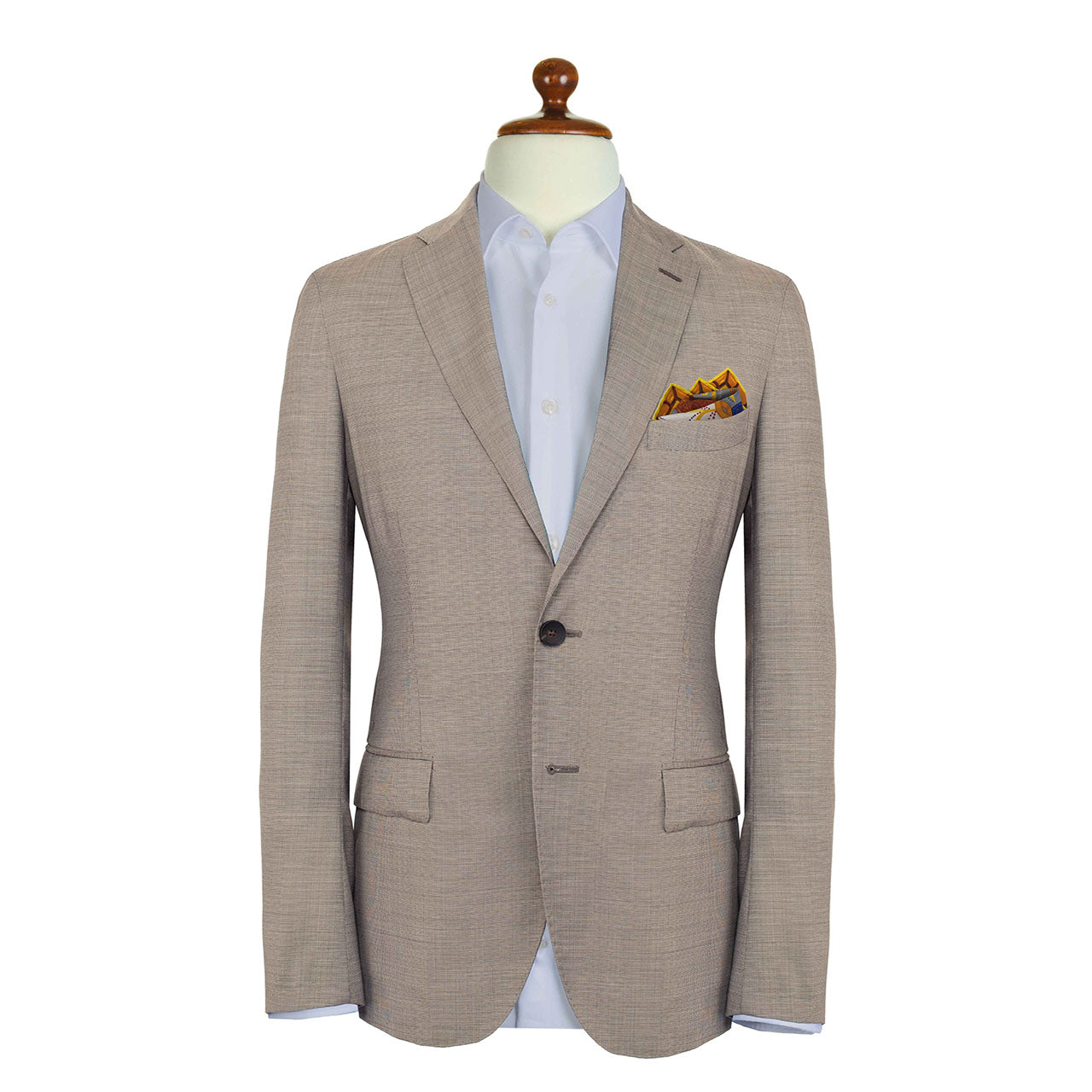 Serpentine Pearl White Pocket Square