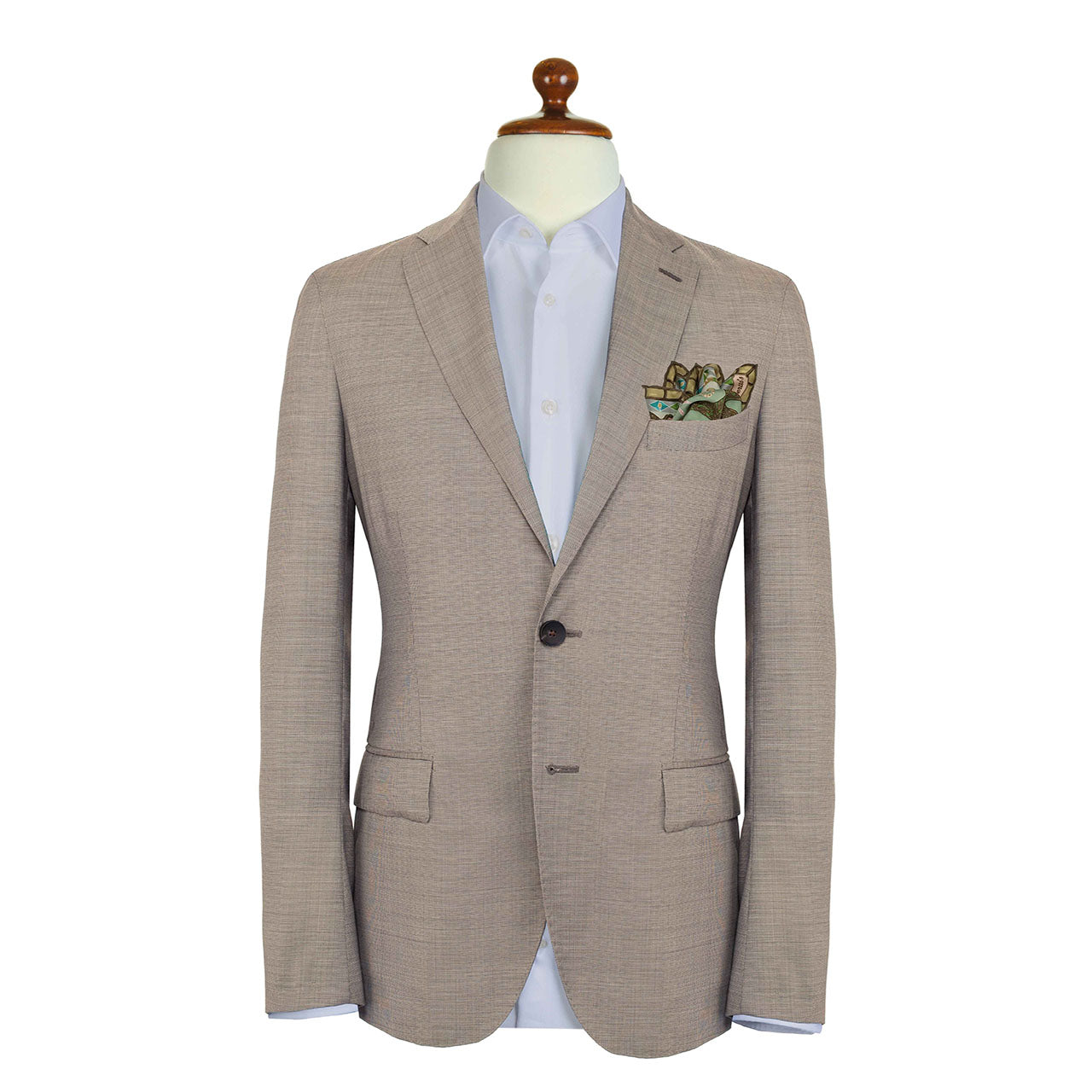 Serpentine Cloud Grey Pocket Square