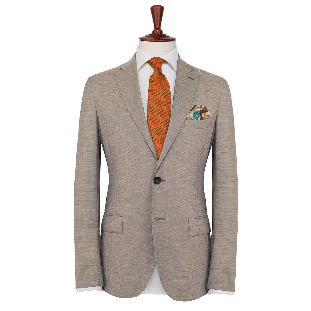 Serpentine Orange Pocket Square