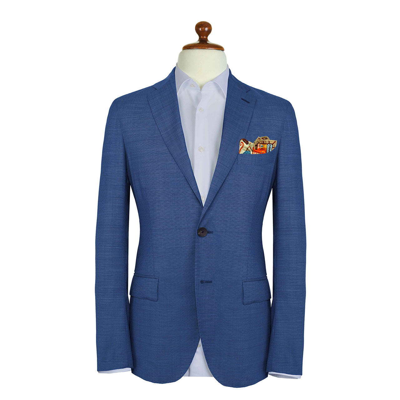 Serpentine Orange Pocket Square
