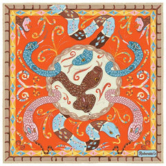 Serpentine Orange Pocket Square
