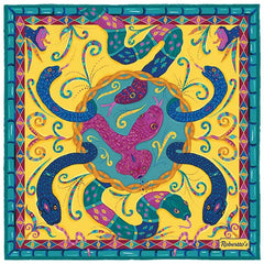 Serpentine Yellow Pocket Square
