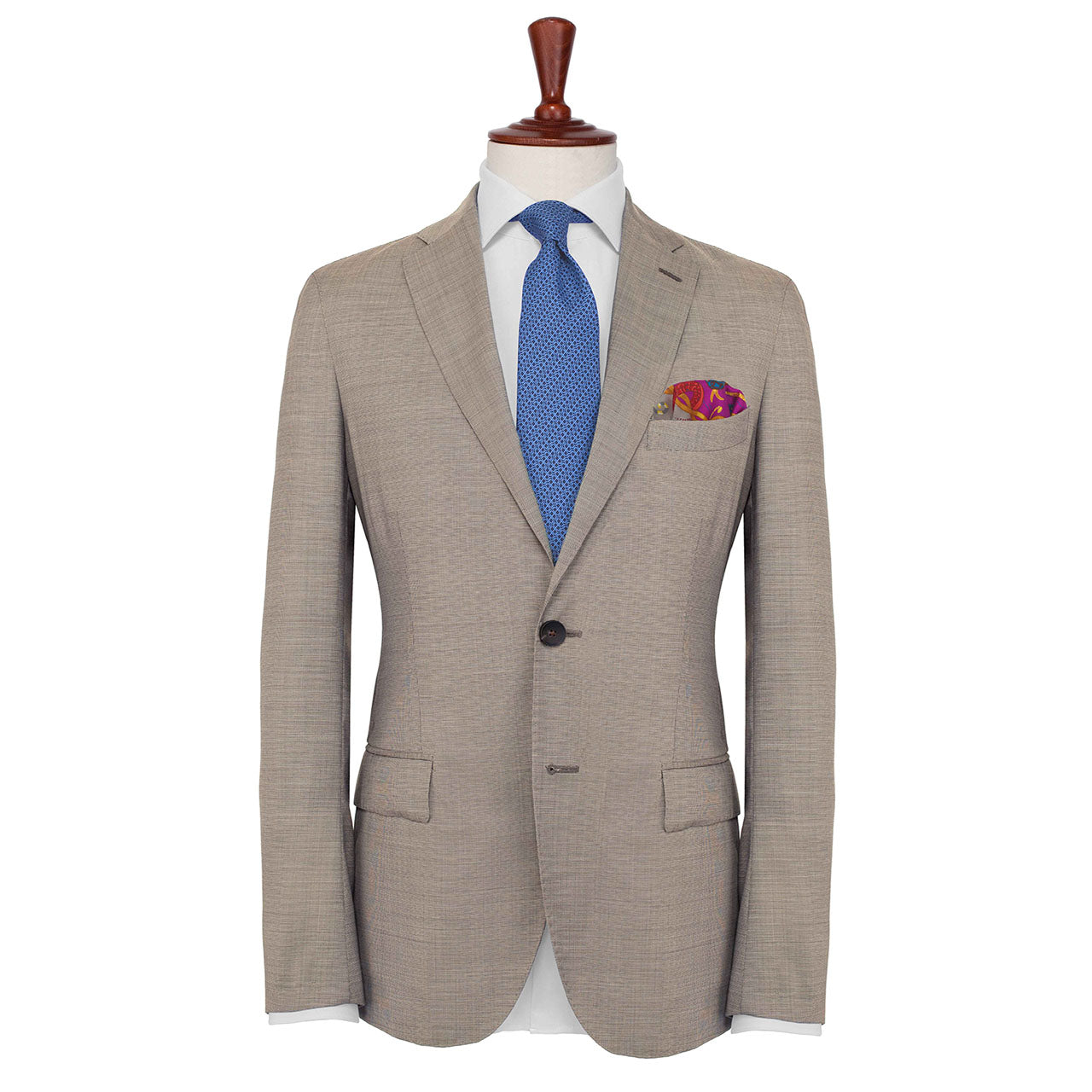 Serpentine Cloud Red Pocket Square