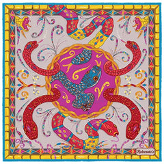 Serpentine Cloud Red Pocket Square