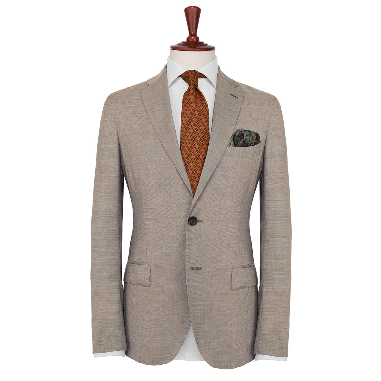 Elephant Parade Rhinoceros Grey Pocket Square