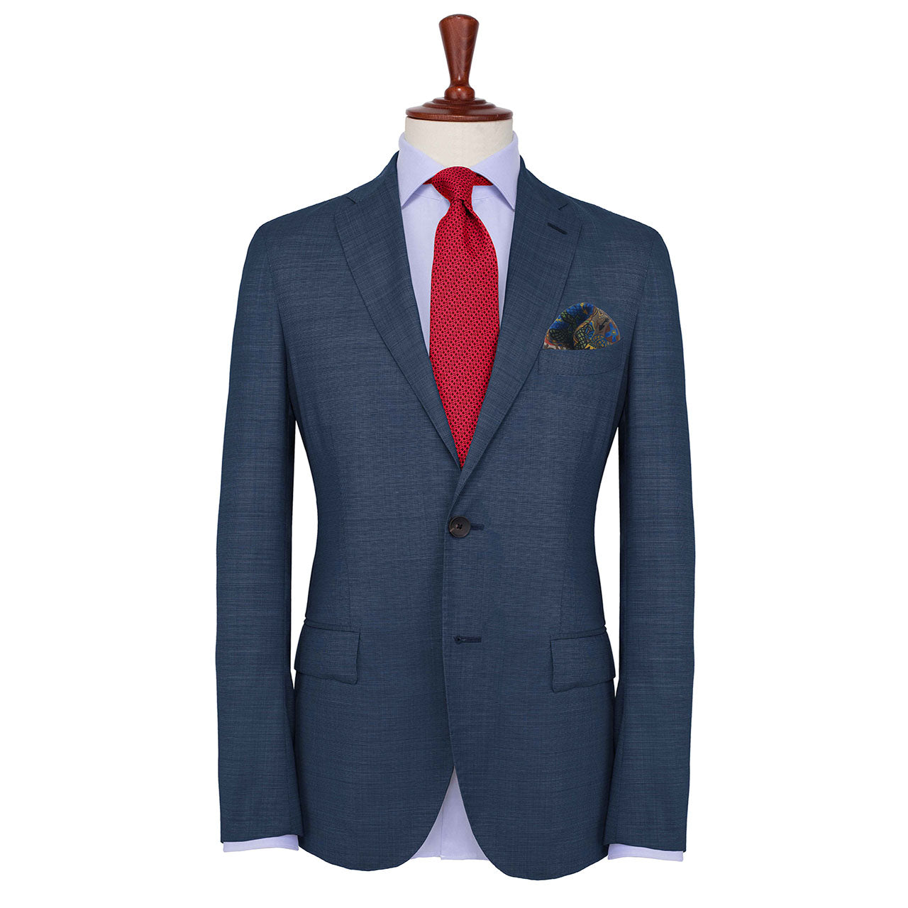 Elephant Parade Deep Coral Pocket Square