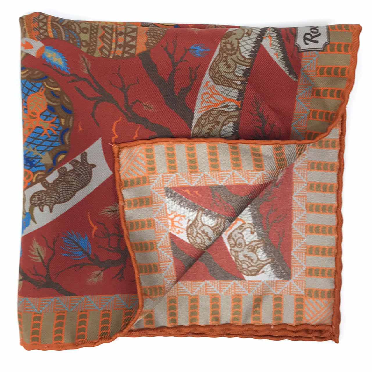 Elephant Parade Rosewood Pocket Square