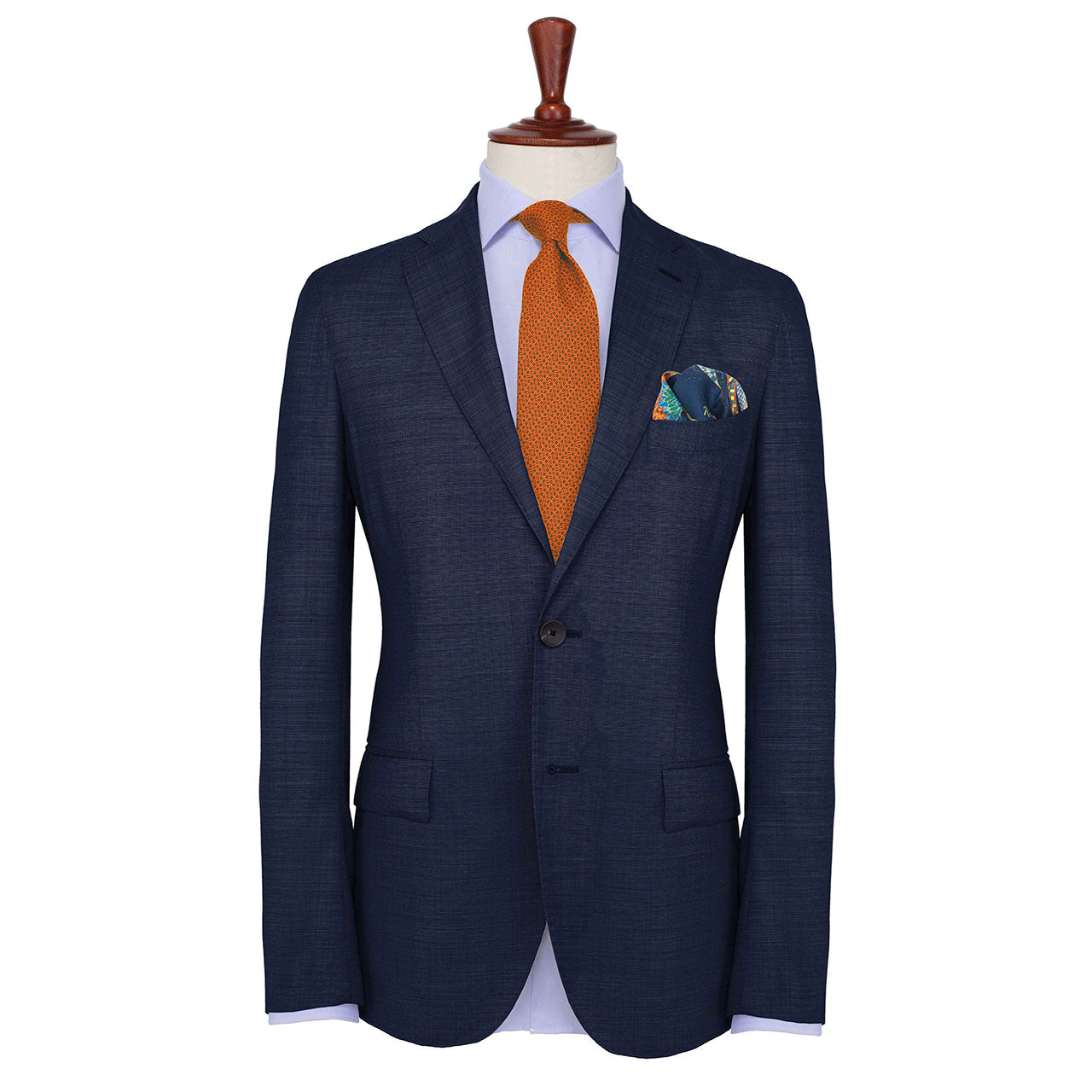 Aquarius Denim Blue Pocket Square