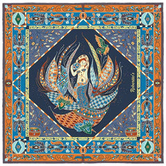 Aquarius Denim Blue Pocket Square