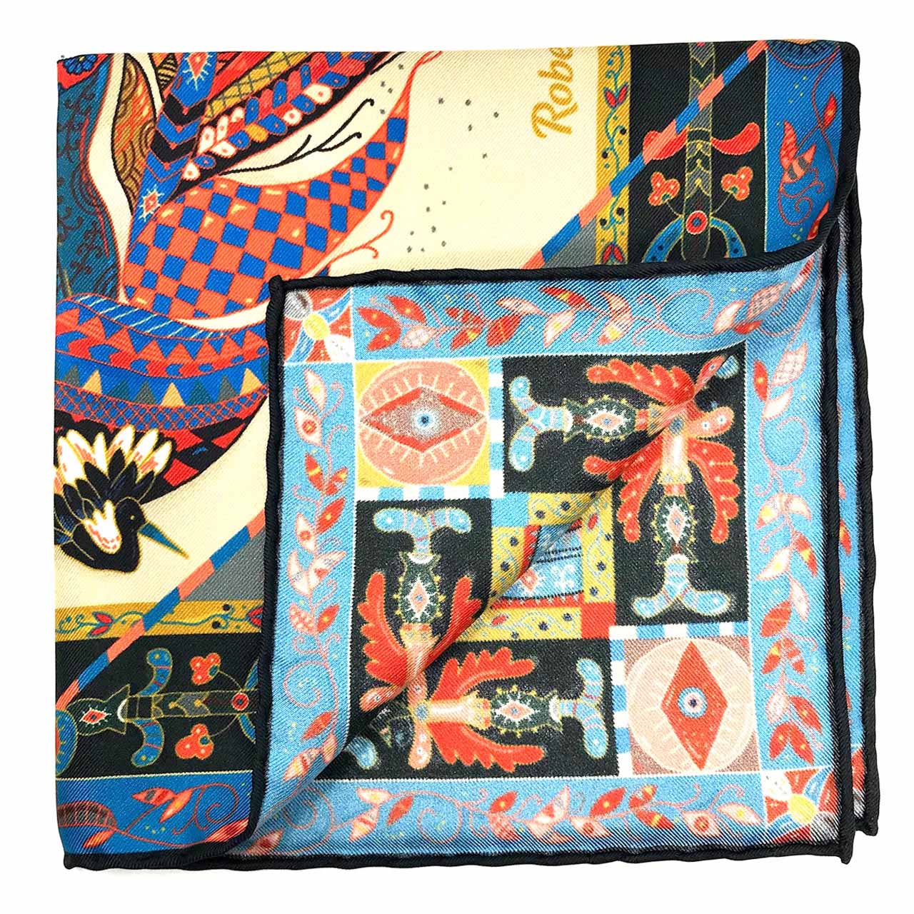 Aquarius Cream Pocket Square