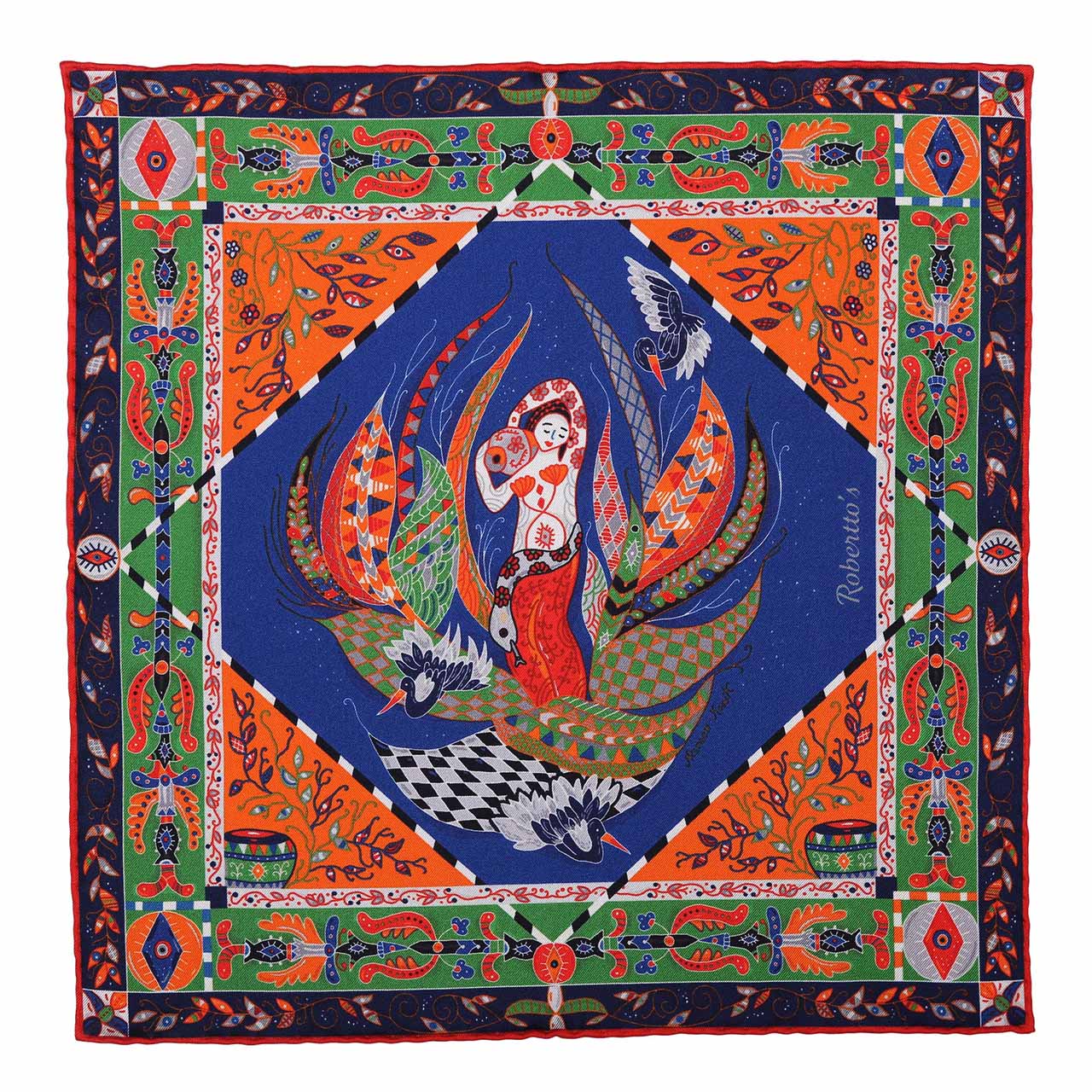 Aquarius Blue Pocket Square