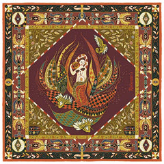 Aquarius Maroon Pocket Square
