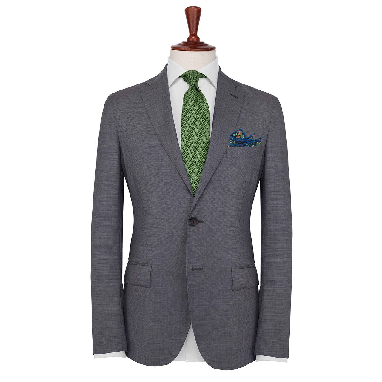 Aquarius Fern Green Pocket Square