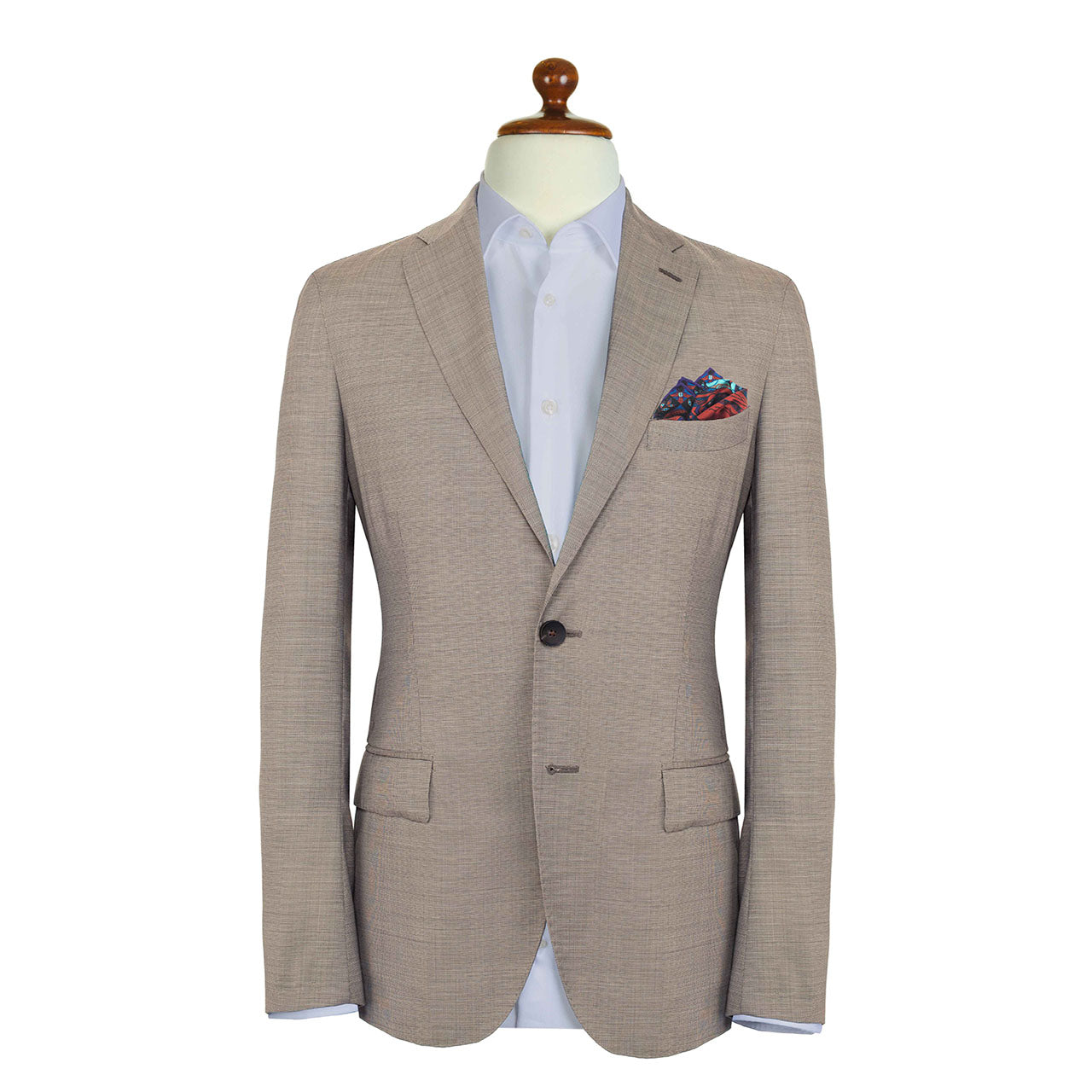 Aquarius Rust Pocket Square