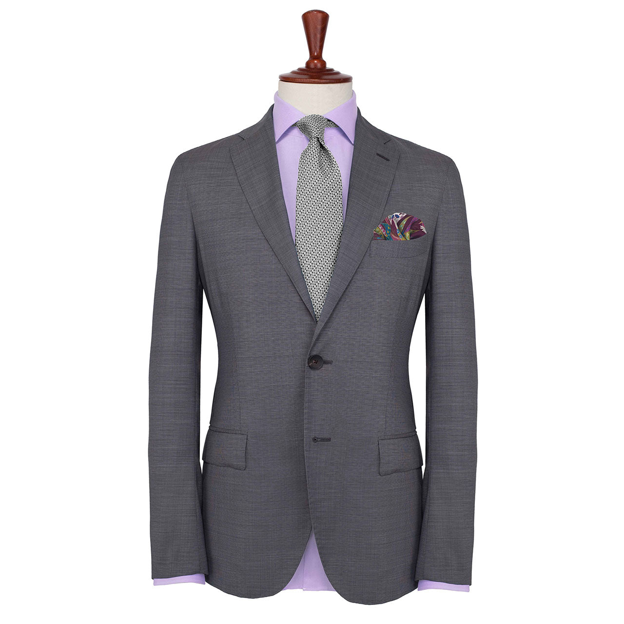 Aquarius Plum Pocket Square