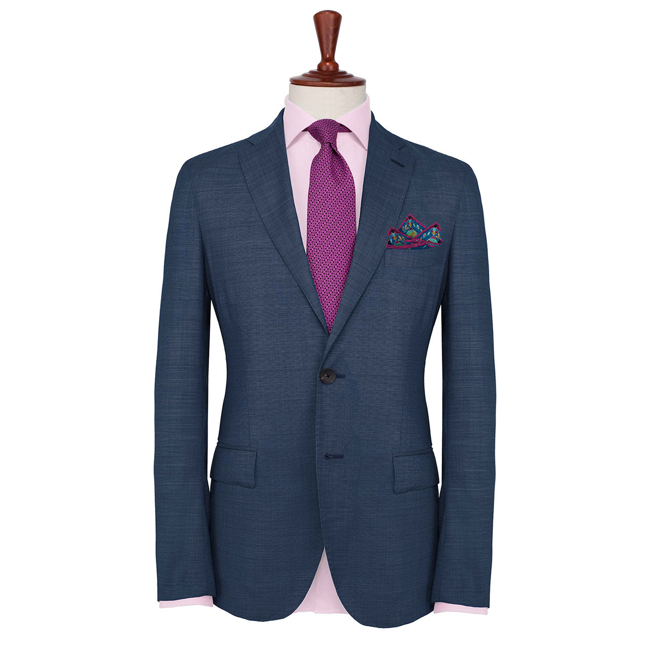 Aquarius Plum Pocket Square