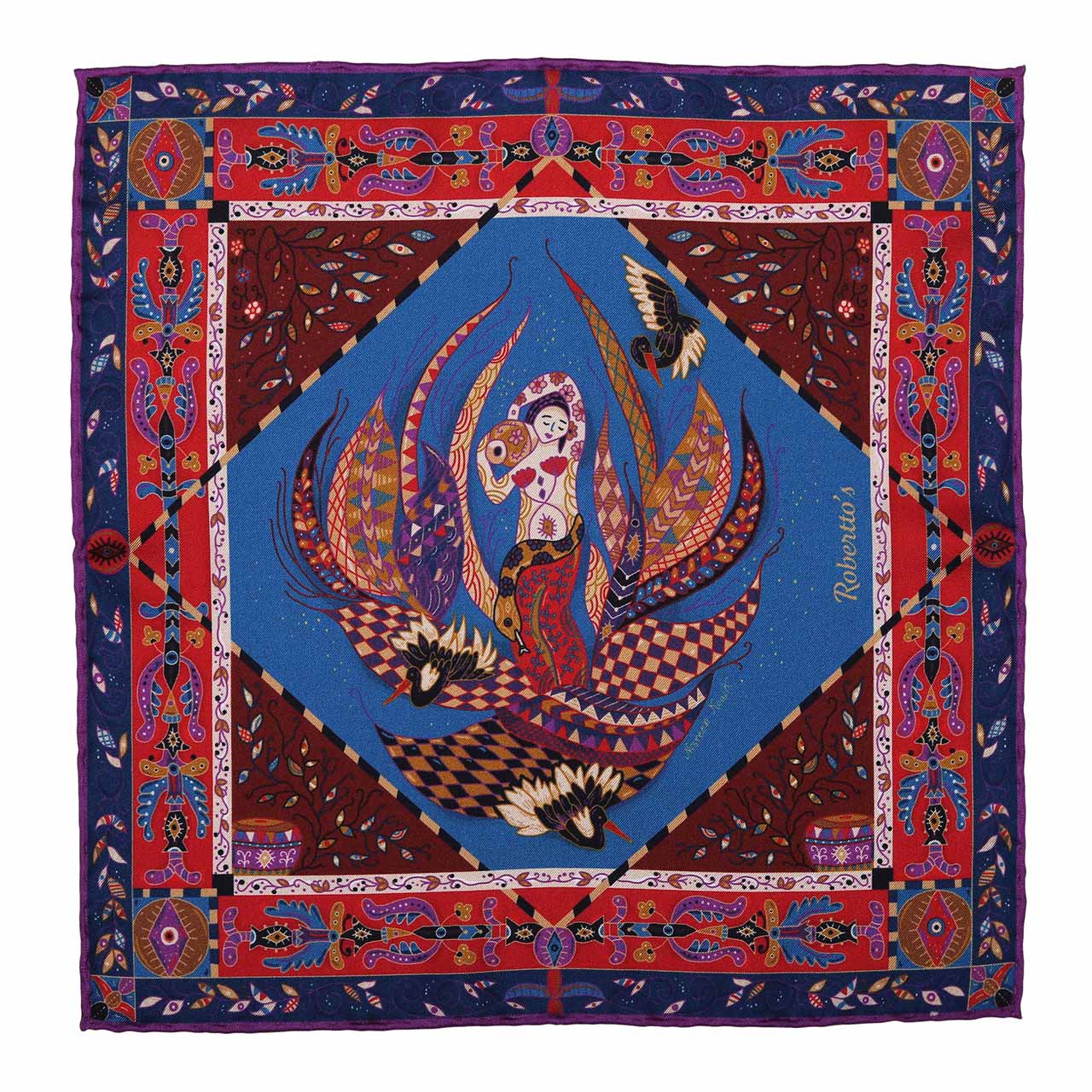 Aquarius Aqua Blue Pocket Square