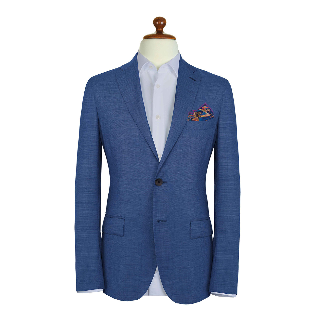 Aquarius Aqua Blue Pocket Square
