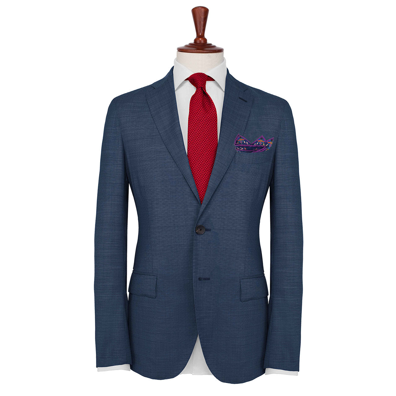 Aquarius Aqua Blue Pocket Square