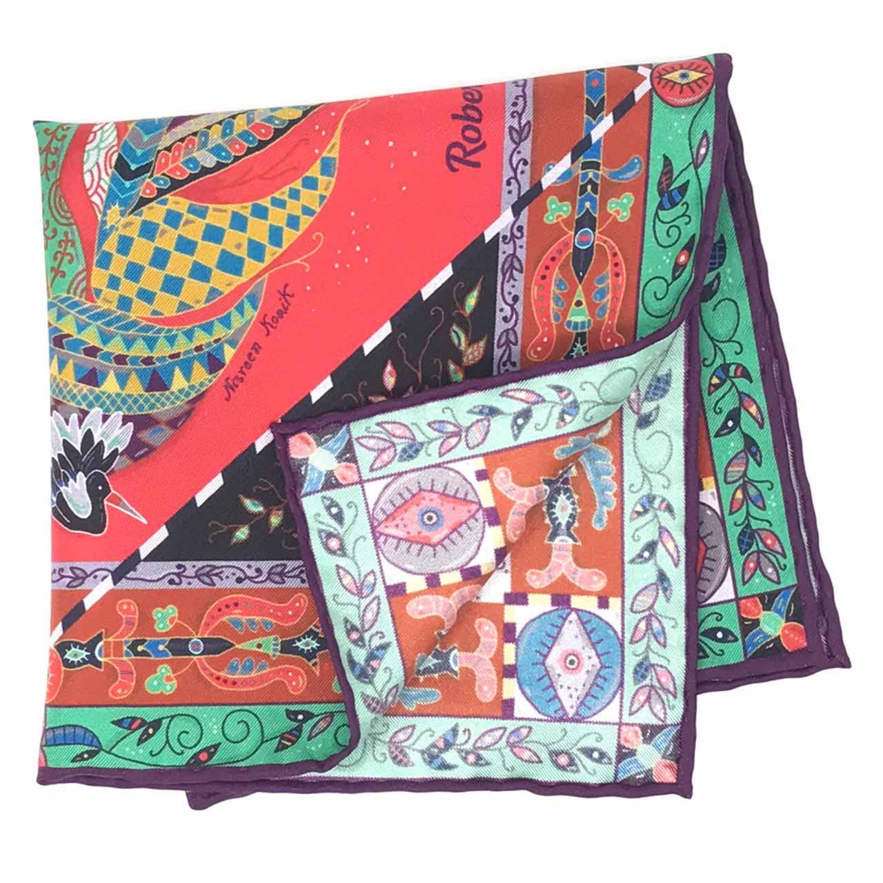 Aquarius Cerise Red Pocket Square