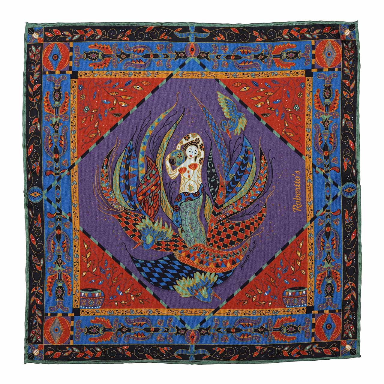 Aquarius Heather Purple Pocket Square